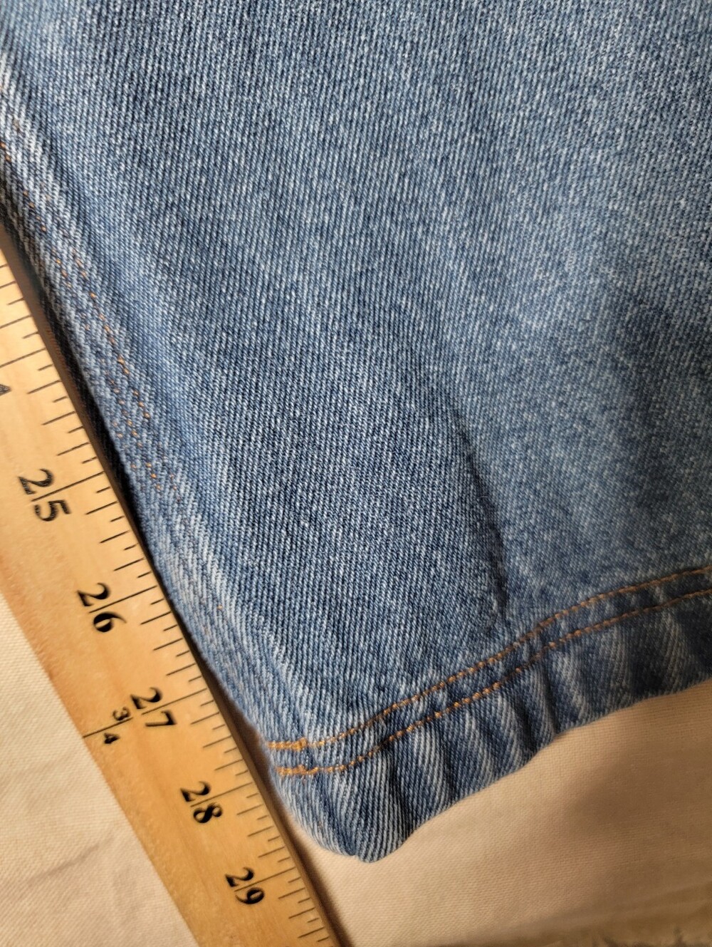 Duluth Trading Co Denim Jeans Mens 42x30 Blue Heavyweight Utility Workwear - Picture 7 of 15
